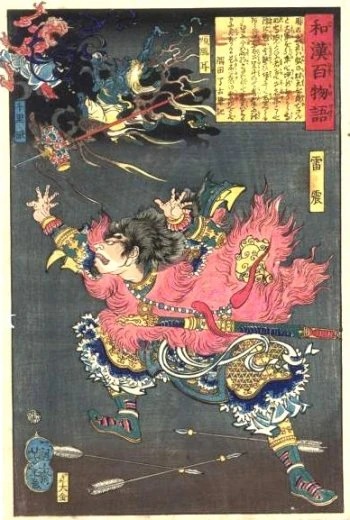 Raishin and the wind and thunder gods