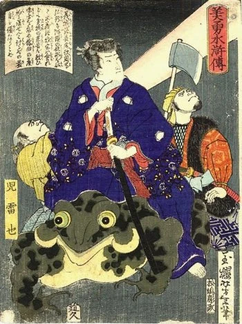 Jiraiya riding frog