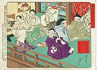 Musicians farting at the Toshogu Shrine in Ueno