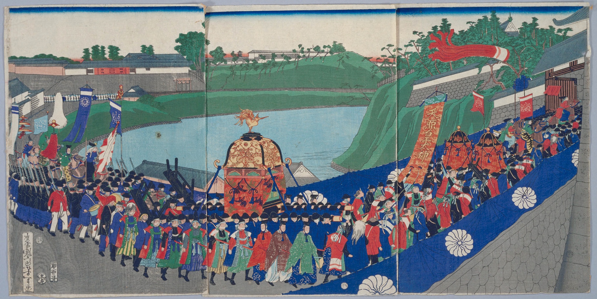 The Imperial procession entering Edo Castle at Sakurada gate