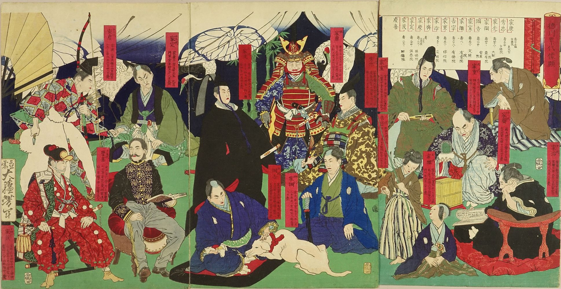 Portraits of the generations of the Tokugawa clan