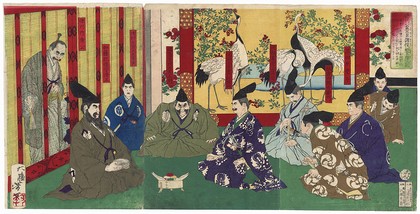 View of a banquet for the Toyotomi clan by Lord Tokugawa