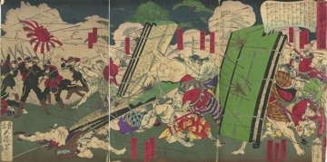 Using floor mats for shields in the Kagoshima War