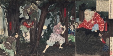 Ushiwaka learns the martial arts on Mt. Kurama