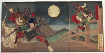Ushiwaka and Benkei duelling on Gojō Bridge: An episode from the Chronicles of Yoshitsune