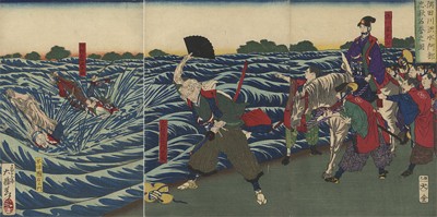 View of the glory of Abe Tadaaki in the Sumida River flood